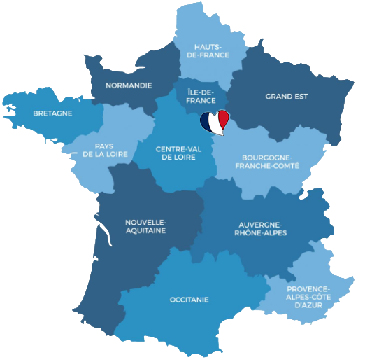 Carte France avec cœur